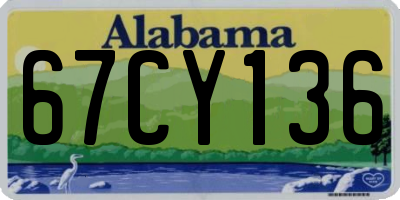AL license plate 67CY136