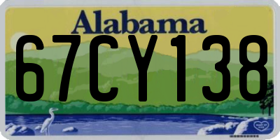 AL license plate 67CY138