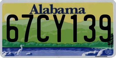 AL license plate 67CY139