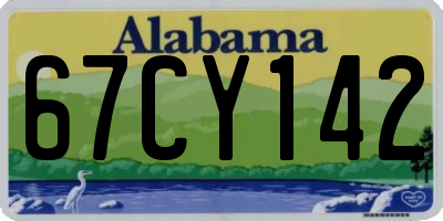 AL license plate 67CY142