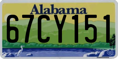 AL license plate 67CY151