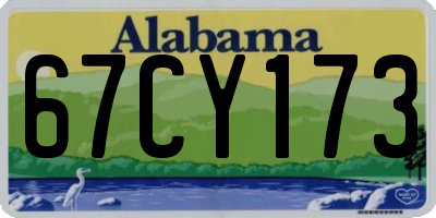 AL license plate 67CY173