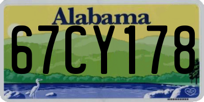 AL license plate 67CY178