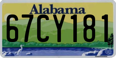 AL license plate 67CY181
