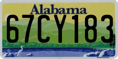 AL license plate 67CY183