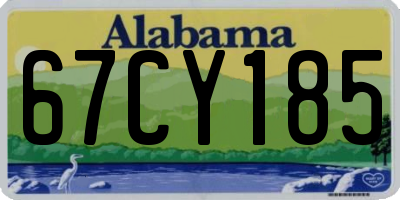 AL license plate 67CY185