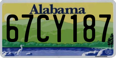 AL license plate 67CY187
