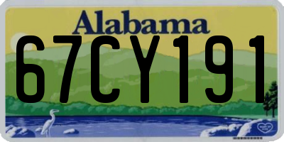 AL license plate 67CY191