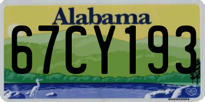 AL license plate 67CY193