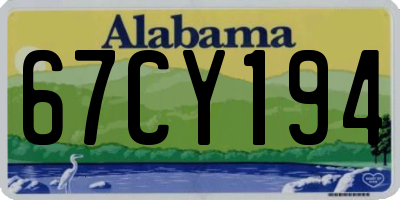 AL license plate 67CY194