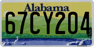 AL license plate 67CY204