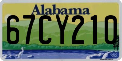 AL license plate 67CY210