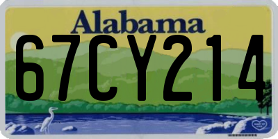 AL license plate 67CY214