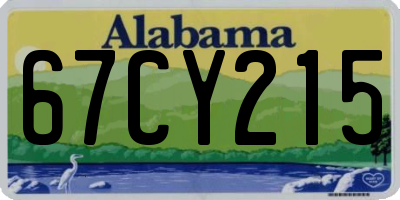 AL license plate 67CY215