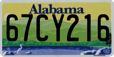 AL license plate 67CY216