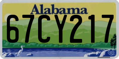 AL license plate 67CY217