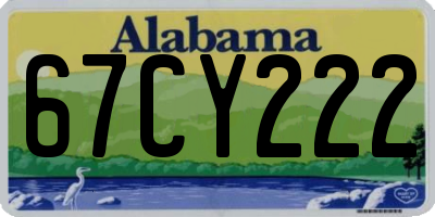 AL license plate 67CY222