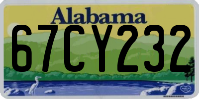 AL license plate 67CY232