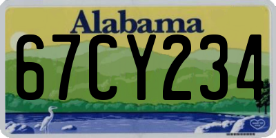 AL license plate 67CY234