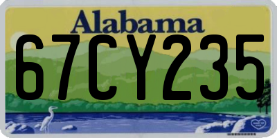 AL license plate 67CY235
