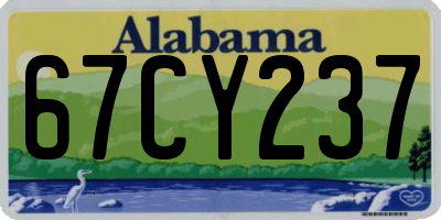 AL license plate 67CY237