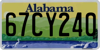 AL license plate 67CY240