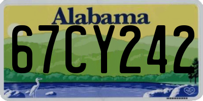 AL license plate 67CY242