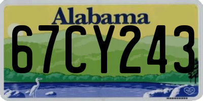 AL license plate 67CY243