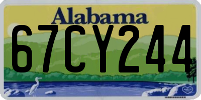 AL license plate 67CY244