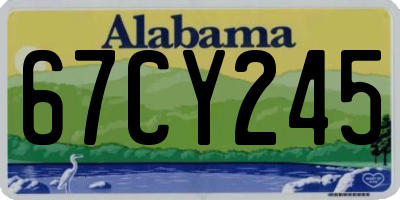 AL license plate 67CY245