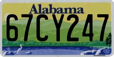 AL license plate 67CY247