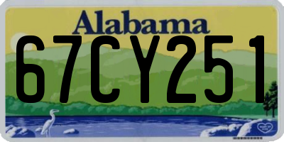 AL license plate 67CY251