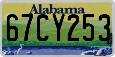 AL license plate 67CY253
