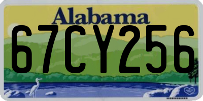 AL license plate 67CY256