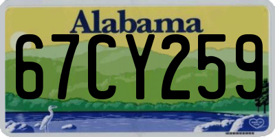 AL license plate 67CY259