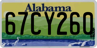 AL license plate 67CY260