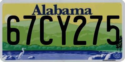 AL license plate 67CY275