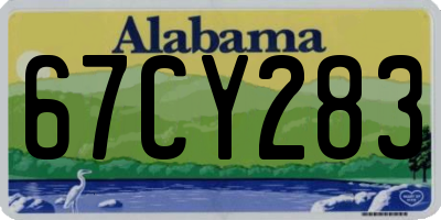 AL license plate 67CY283