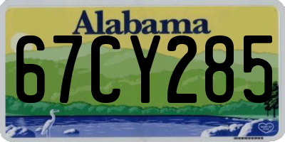 AL license plate 67CY285