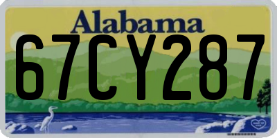 AL license plate 67CY287