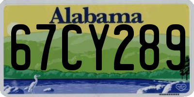 AL license plate 67CY289