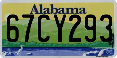 AL license plate 67CY293