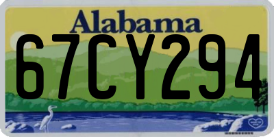 AL license plate 67CY294