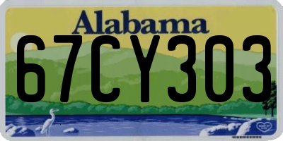 AL license plate 67CY303