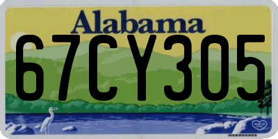 AL license plate 67CY305