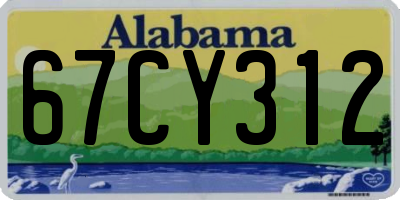 AL license plate 67CY312