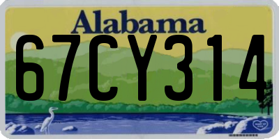 AL license plate 67CY314