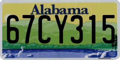 AL license plate 67CY315