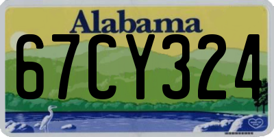 AL license plate 67CY324