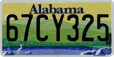 AL license plate 67CY325